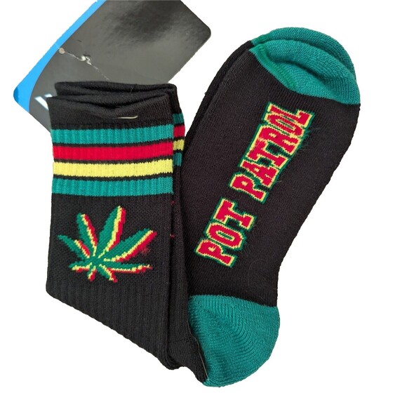 NWT FBF Originals - Pot Patrol Novelty Crew Socks Men's‎ Size Large - Picture 11 of 12